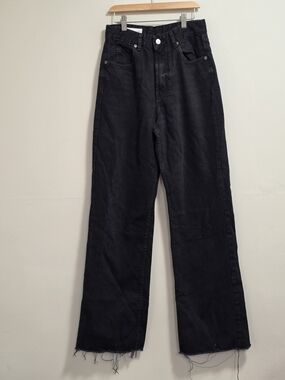 Zara  Black High Rise Wide Legs Jeans Size 6
